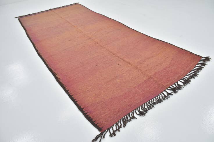 Detail image of 6' 2 x 13' 2 Hand Knotted Moroccan Wool Runner Rug