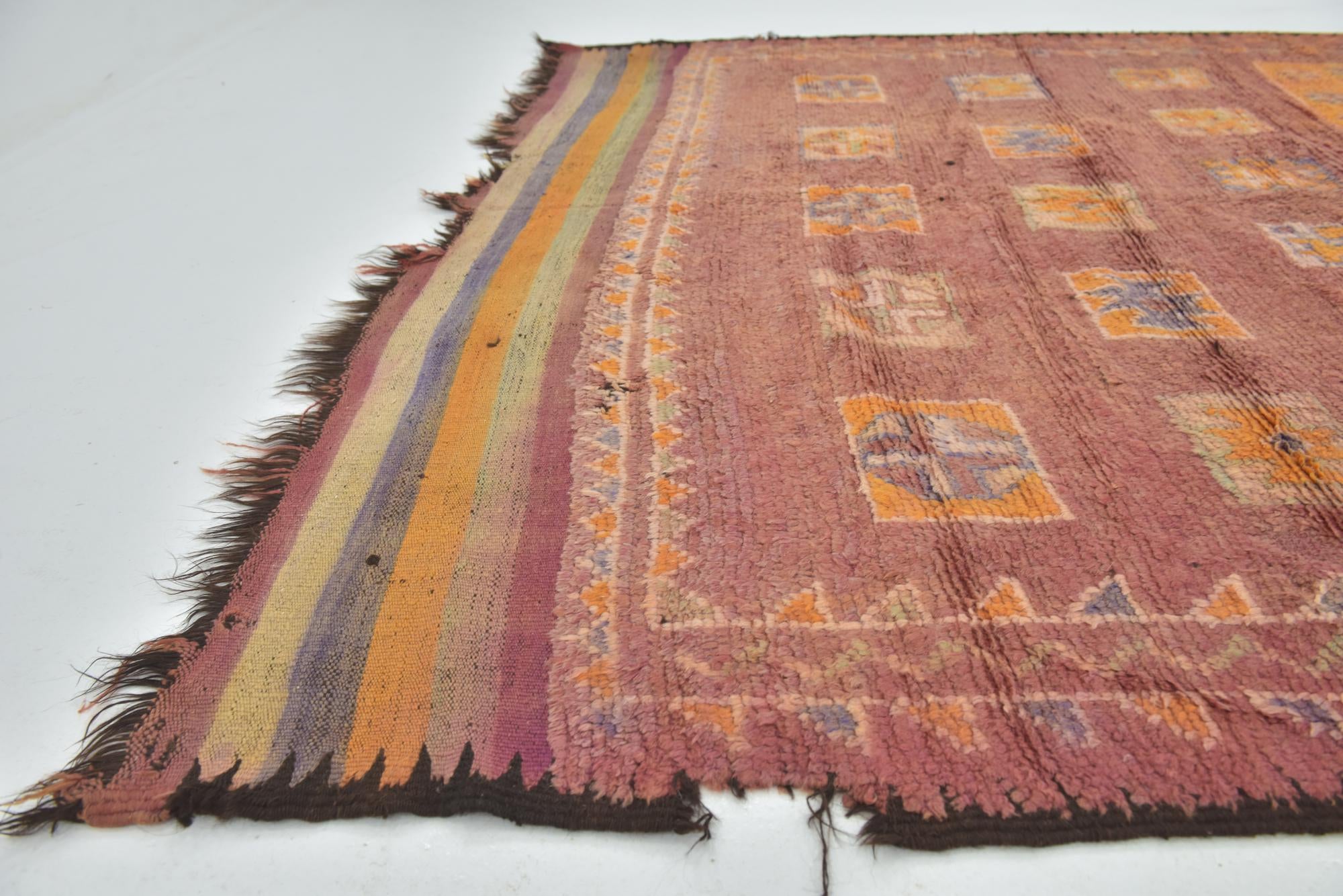 7' x 16' Hand Knotted Moroccan Wool Runner Rug