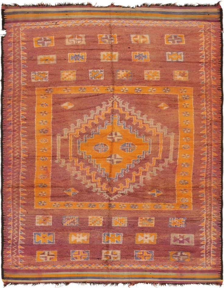 Detail image of 7' x 16' Hand Knotted Moroccan Wool Runner Rug