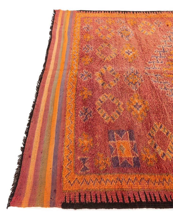 Detail image of 6' 5 x 12' 5 Hand Knotted Moroccan Wool Runner Rug