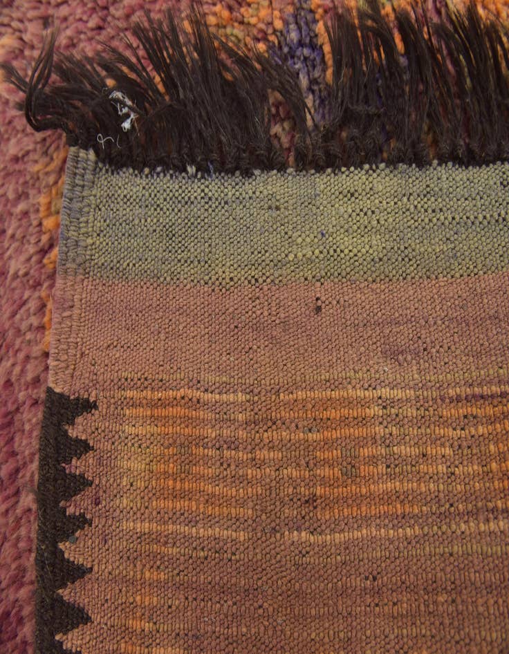 Detail image of 5' 10 x 11' 3  Hand Knotted Moroccan Wool Runner Rug