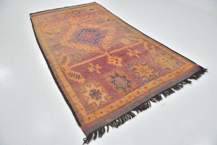 Detail image of 5' 10 x 11' 3 Hand Knotted Moroccan Wool Runner Rug