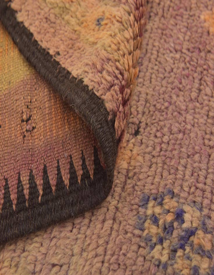 Detail image of 5' 10 x 11' 3  Hand Knotted Moroccan Wool Runner Rug