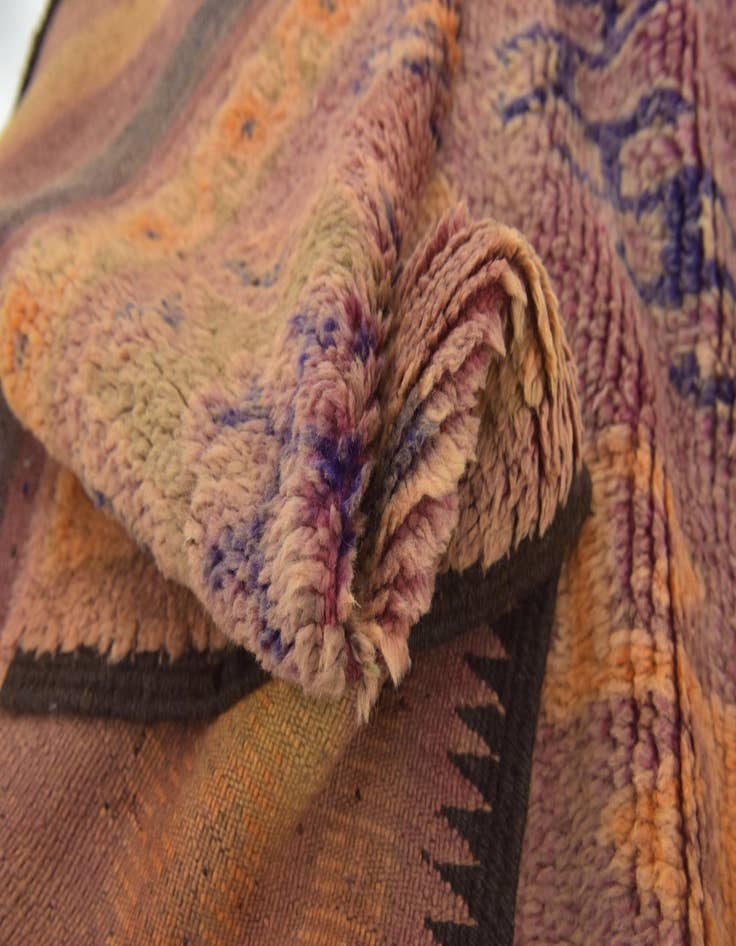 Detail image of 5' 10 x 11' 3  Hand Knotted Moroccan Wool Runner Rug