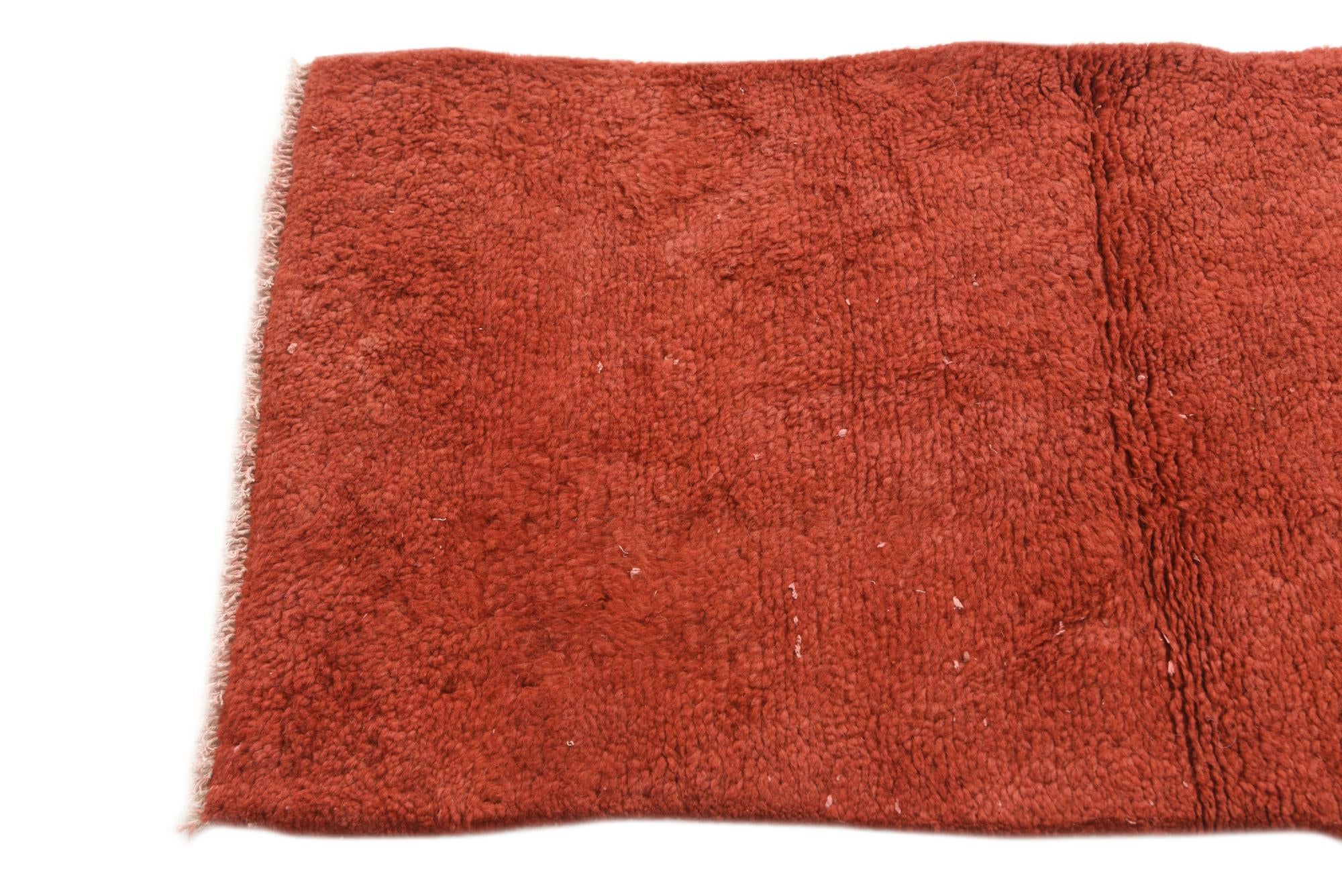 2' 3 x 4' 5 Hand Knotted Moroccan Wool Runner Rug