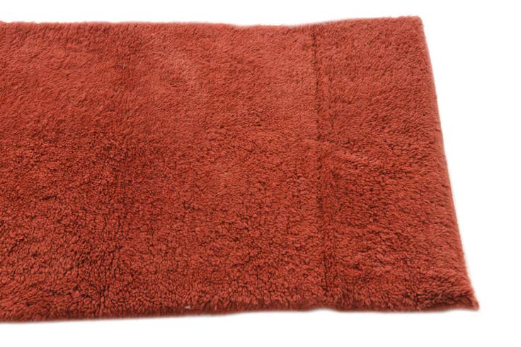 Detail image of 2' 4 x 4' 5 Hand Knotted Moroccan Wool Runner Rug