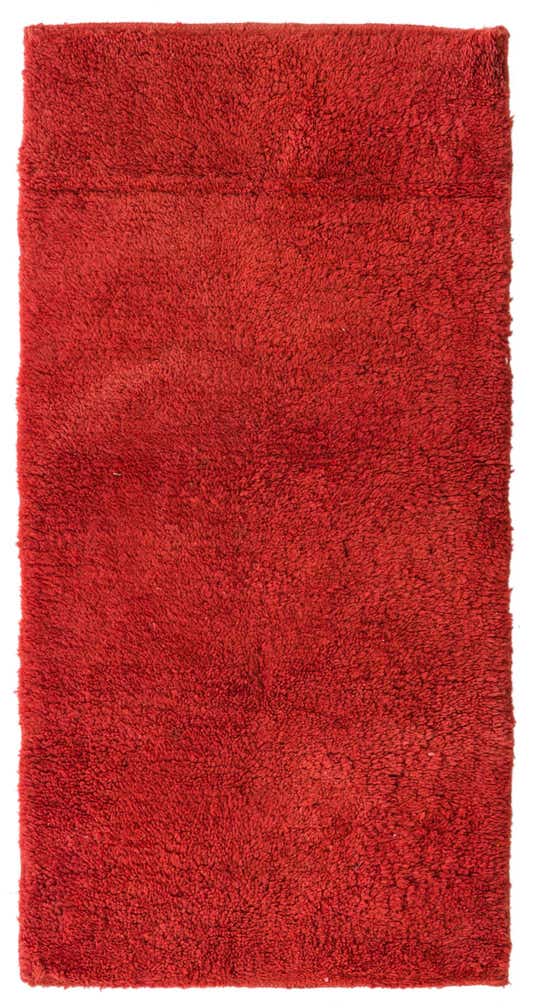 2' 4 x 4' 5 Hand Knotted Moroccan Wool Runner Rug