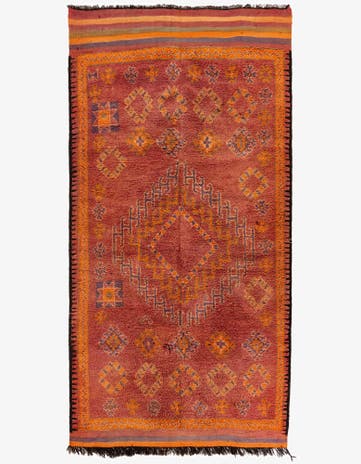 6' 5 x 12' 5 Hand Knotted Moroccan Wool Runner Rug