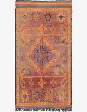 5' 10 x 11' 3 Hand Knotted Moroccan Wool Runner Rug