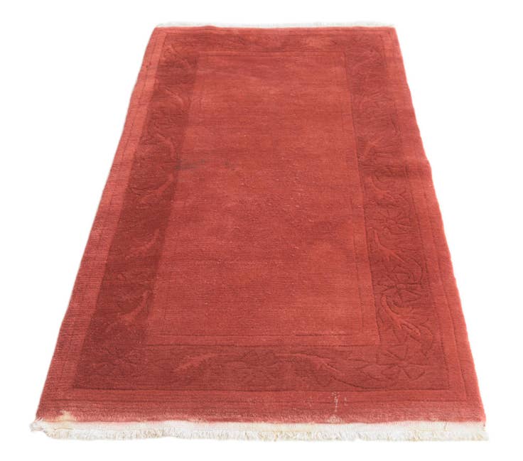 Detailansicht von 70cm x 145cm Handgeknüpft Nepal Wolle Läufer Teppich