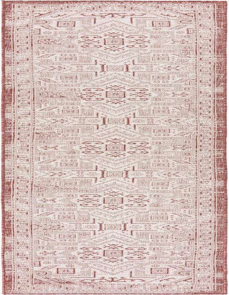 2' 7 x 12' Easy-Clean Aztec Indoor / Outdoor Runner Rug