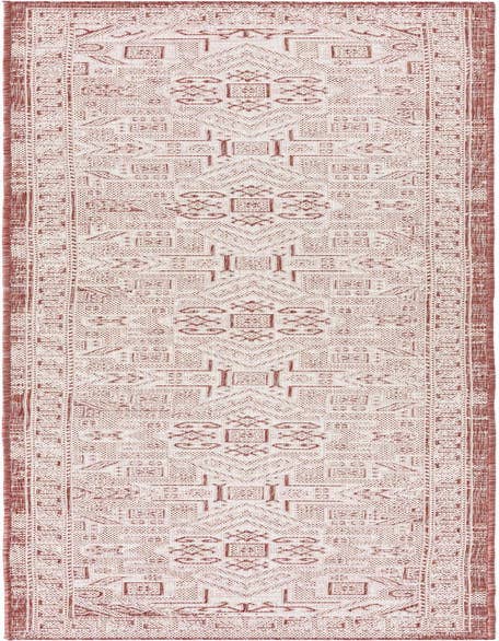Detail image of 2' 7 x 12' Easy-Clean Aztec Indoor / Outdoor Runner Rug