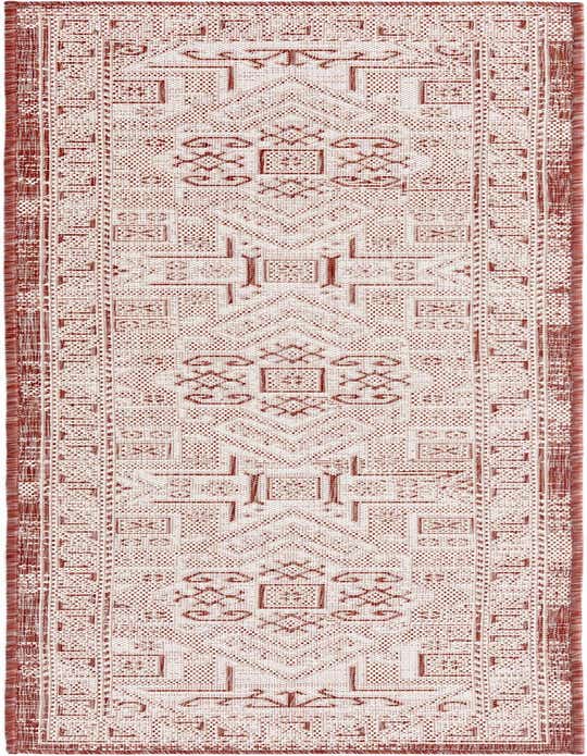 2' x 8' Easy-Clean Aztec Indoor / Outdoor Runner Rug