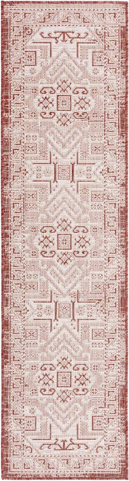 Detail image of 2' x 8' Easy-Clean Aztec Indoor / Outdoor Runner Rug