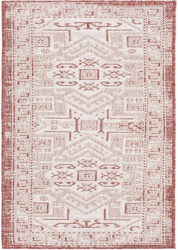 2' x 6' Easy-Clean Aztec Indoor / Outdoor Runner Rug