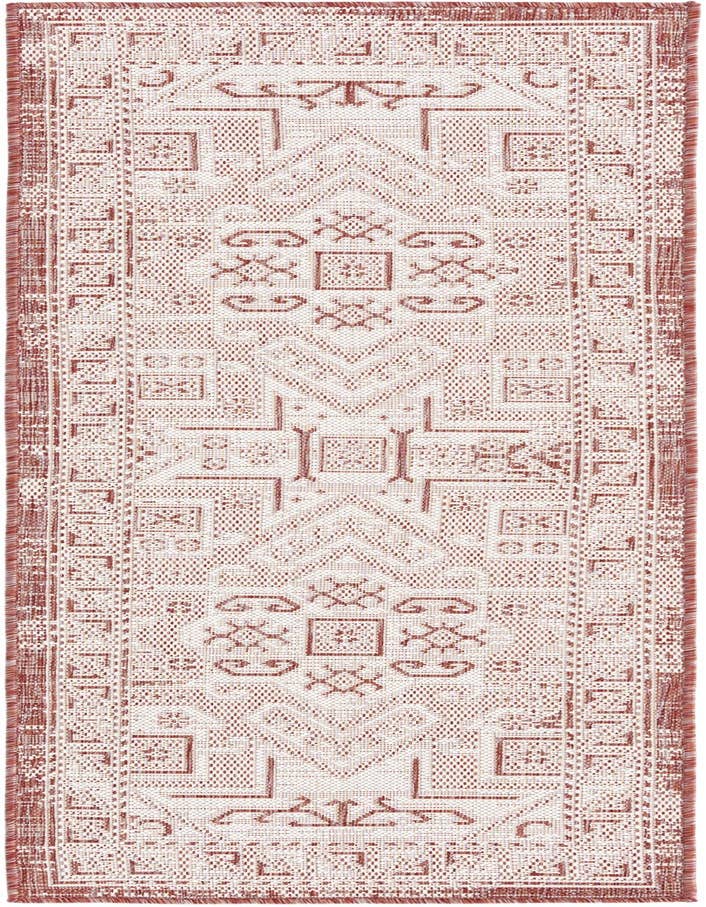 Detail image of 2' x 6' Easy-Clean Aztec Indoor / Outdoor Runner Rug
