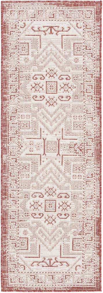 2' x 6' Easy-Clean Aztec Indoor / Outdoor Runner Rug