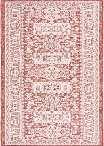 2' 7 x 12' Easy-Clean Aztec Indoor / Outdoor Runner Rug