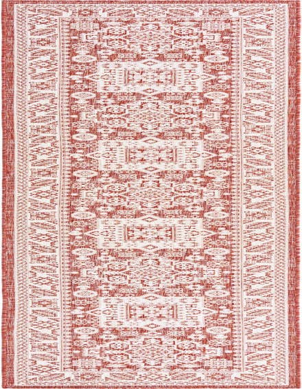 Detail image of 2' 7 x 12' Easy-Clean Aztec Indoor / Outdoor Runner Rug