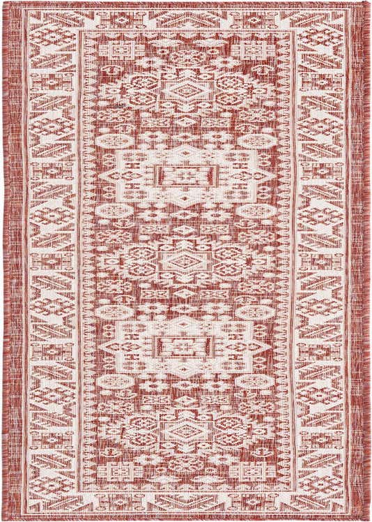 2' x 8' Easy-Clean Aztec Indoor / Outdoor Runner Rug