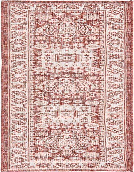 2' x 8' Easy-Clean Aztec Indoor / Outdoor Runner Rug