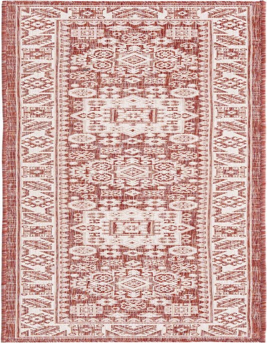 Detail image of 2' x 8' Easy-Clean Aztec Indoor / Outdoor Runner Rug
