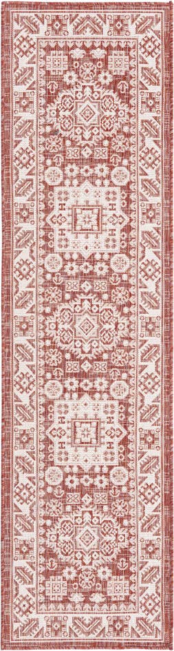Detail image of 2' x 8' Easy-Clean Aztec Indoor / Outdoor Runner Rug
