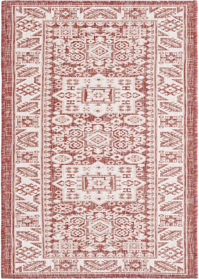 2' x 6' Easy-Clean Aztec Indoor / Outdoor Runner Rug