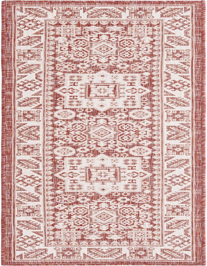 Detail image of 2' x 6' Easy-Clean Aztec Indoor / Outdoor Runner Rug
