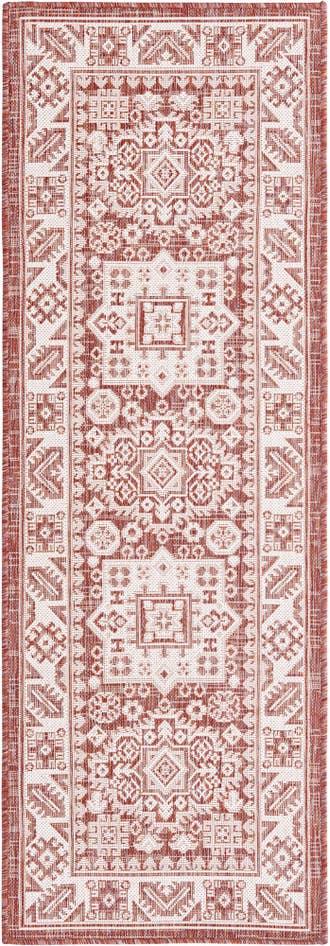 Detail image of 2' x 6' Easy-Clean Aztec Indoor / Outdoor Runner Rug