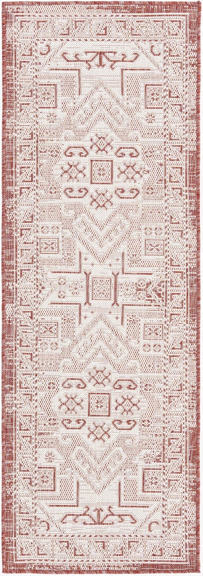 Primary image 2' x 6'  Washable Aztec Indoor / Outdoor Runner Rug