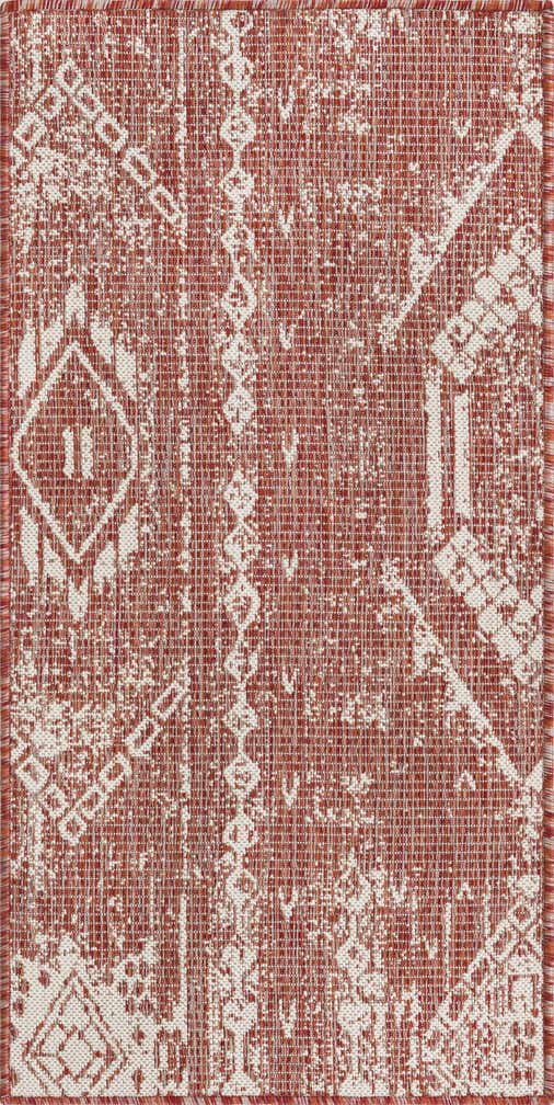 2' x 4' Easy-Clean Bohemian Indoor / Outdoor Runner Rug