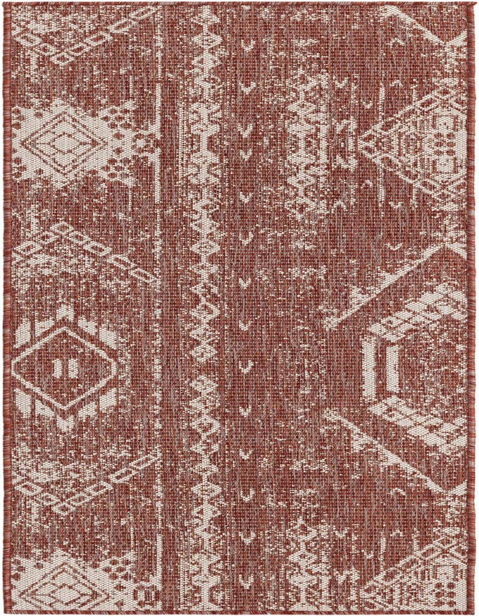 Detail image of 2' x 6' Easy-Clean Bohemian Indoor / Outdoor Runner Rug