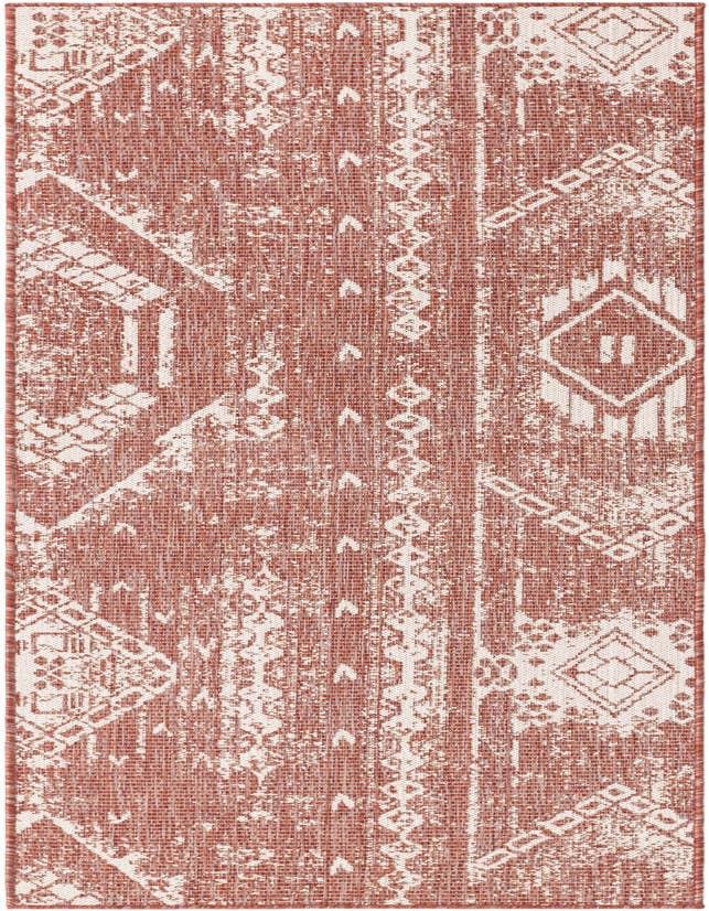 Detail image of 2' x 8' Easy-Clean Bohemian Indoor / Outdoor Runner Rug