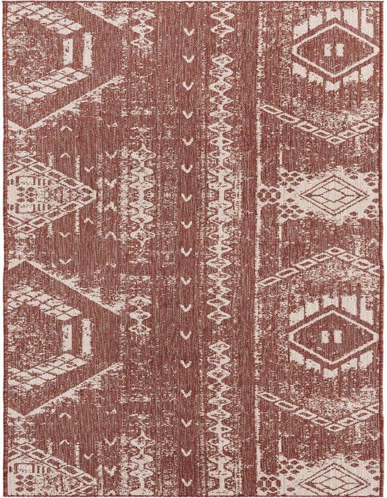 Detail image of 2' 7 x 12' Easy-Clean Bohemian Indoor / Outdoor Runner Rug