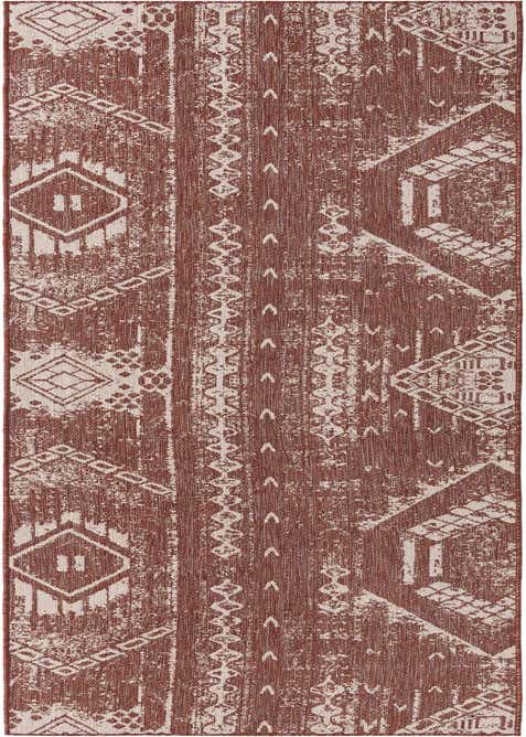 3' 3 x 14' Easy-Clean Bohemian Indoor / Outdoor Runner Rug