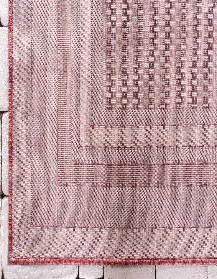 Detail image of 2' x 6'  Washable Border Indoor / Outdoor Runner Rug