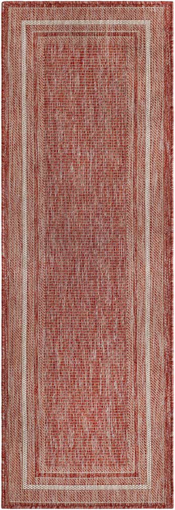 2' x 6' Easy-Clean Border Indoor / Outdoor Runner Rug