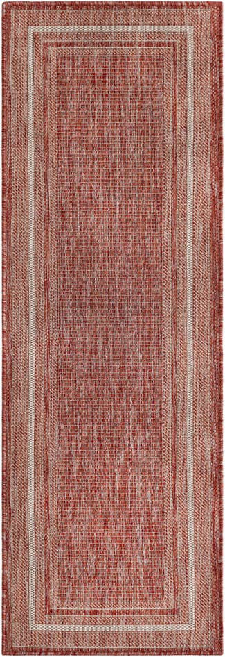 Detail image of 2' x 6' Easy-Clean Border Indoor / Outdoor Runner Rug