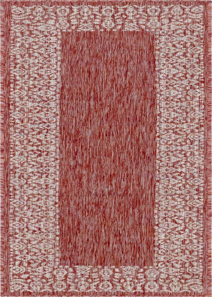 2' x 6' Easy-Clean Border Indoor / Outdoor Runner Rug