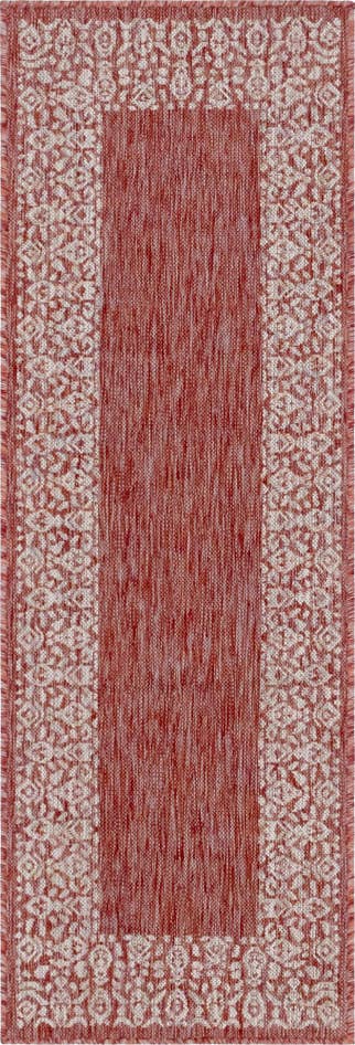 Detail image of 2' x 6' Easy-Clean Border Indoor / Outdoor Runner Rug