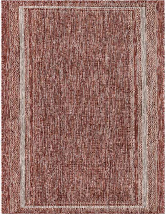 2' 7 x 10' Easy-Clean Border Indoor / Outdoor Runner Rug