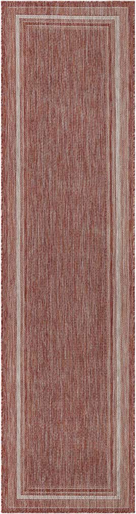 2' 7 x 10' Easy-Clean Border Indoor / Outdoor Runner Rug