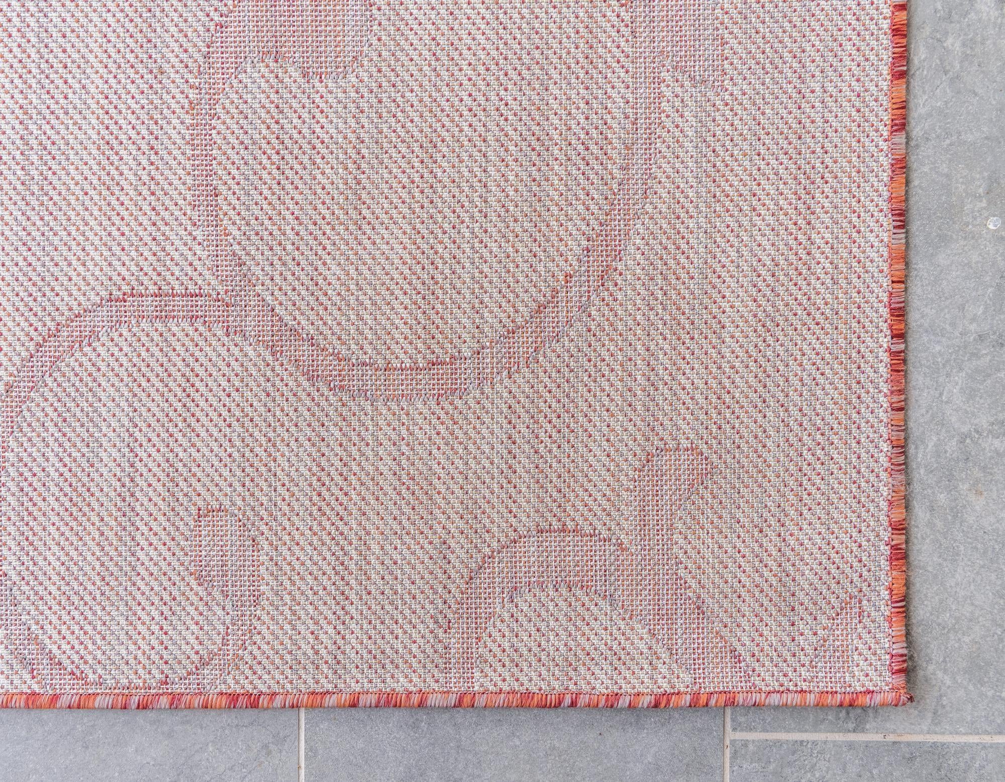 2' x 6' Easy-Clean Botanical Indoor / Outdoor Runner Rug
