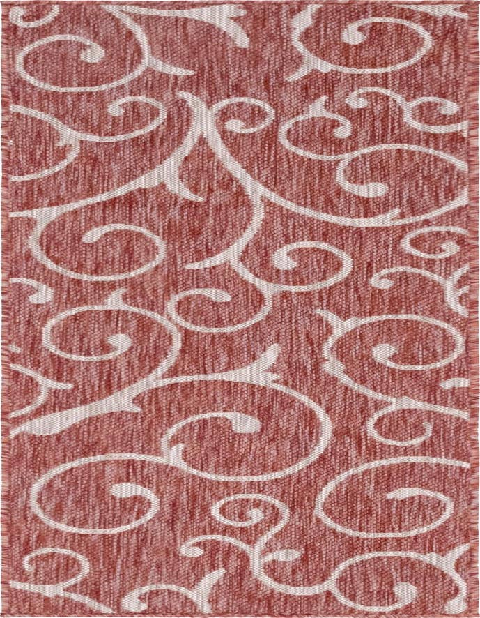 Detail image of 2' x 6' Easy-Clean Botanical Indoor / Outdoor Runner Rug