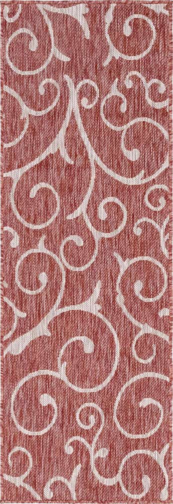2' x 6' Easy-Clean Botanical Indoor / Outdoor Runner Rug