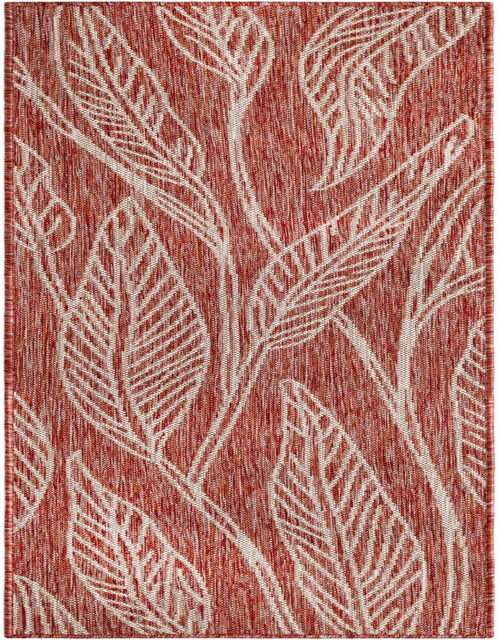Detail image of 2' x 6' Easy-Clean Botanical Indoor / Outdoor Runner Rug