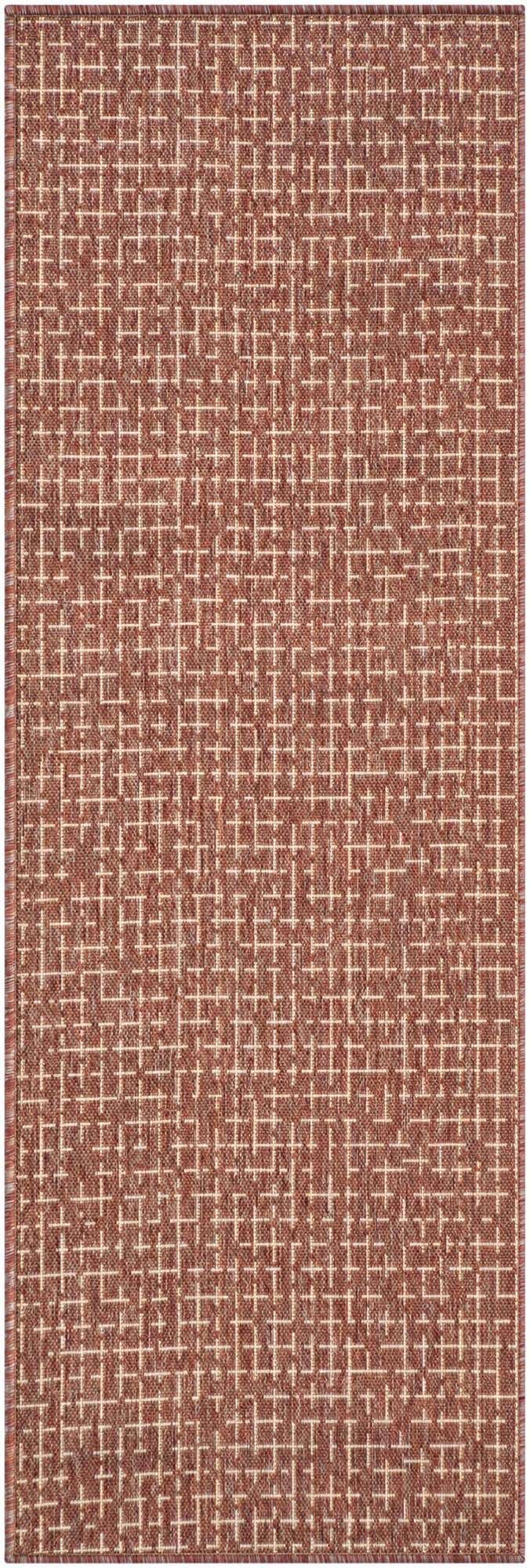 2' x 6' Easy-Clean Checkered Indoor / Outdoor Runner Rug