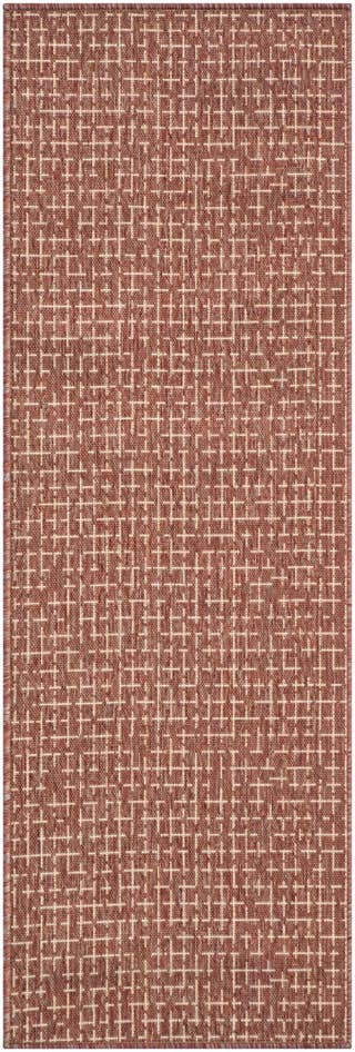 Detail image of 2' x 6' Easy-Clean Checkered Indoor / Outdoor Runner Rug