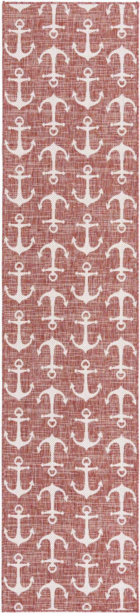 2' 7 x 12' Easy-Clean Coastal Indoor / Outdoor Runner Rug